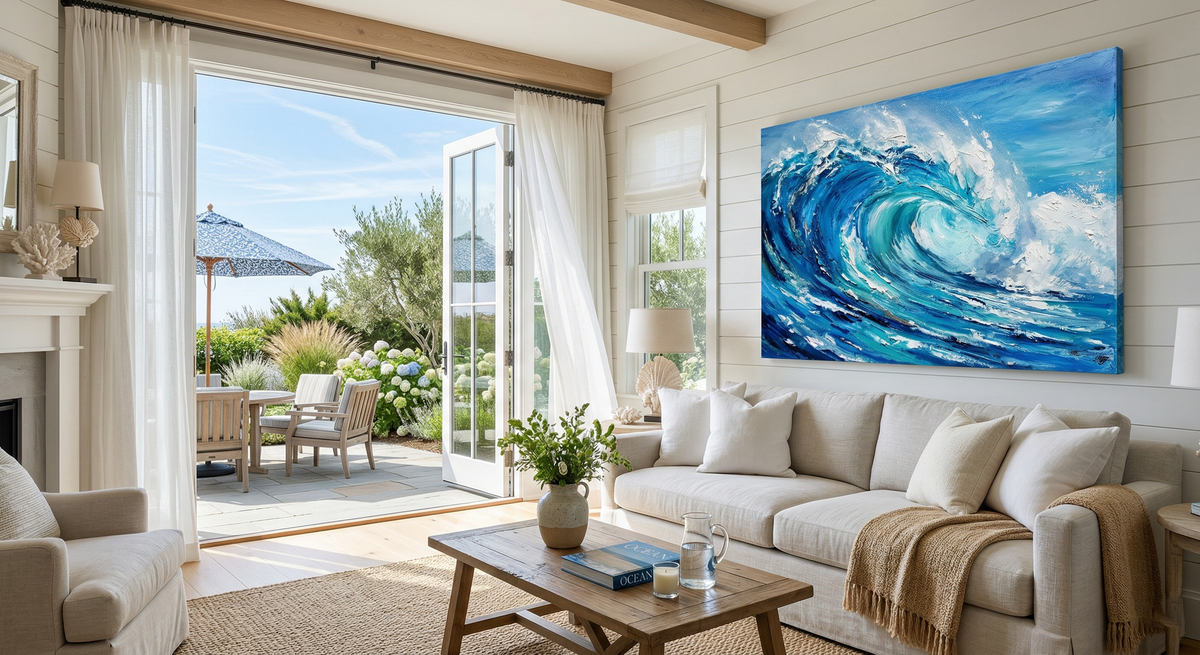 6 Ways to Elevate Your Summer Staycation with Hand-Painted Oil Paintings | Rosemary Art Home Aesthetics
