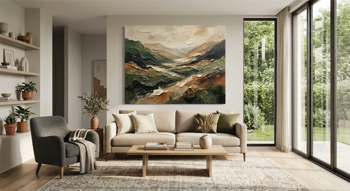 Finding the Perfect Color Match: How Hand-Painted Canvas Art Brightens Your Home | Rosemary Art Aesthetics