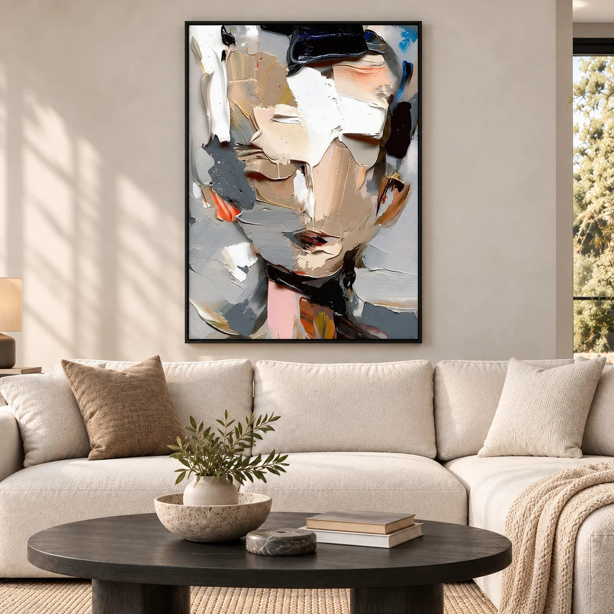 Textured Abstract Face Painting PP#2109 — Existing room preview room preview