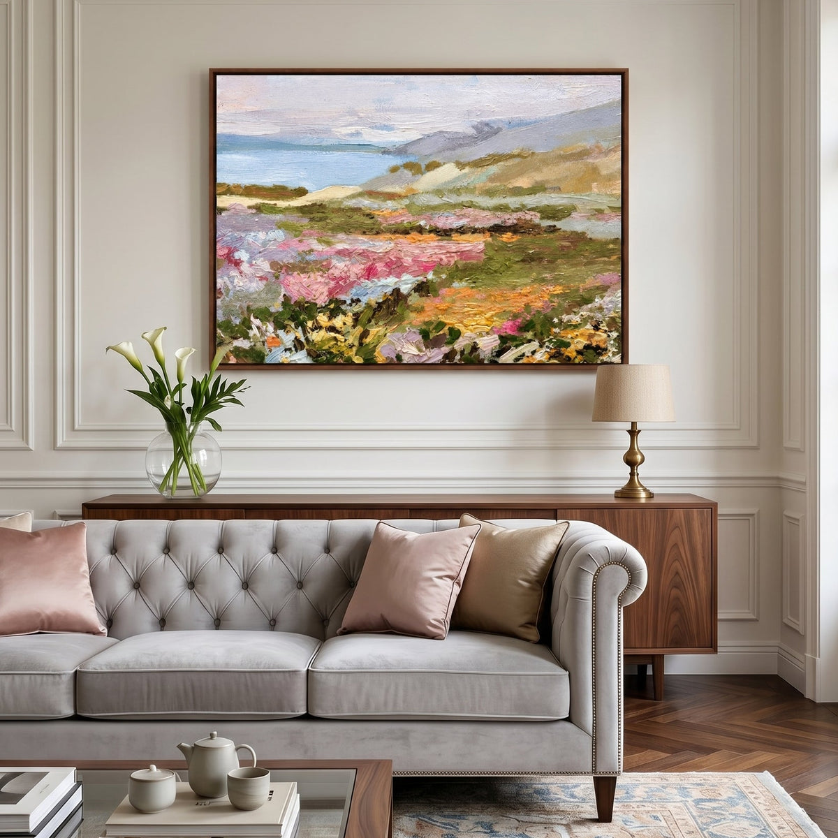 Meadow Landscape Painting AA#3014 — Existing room preview room preview