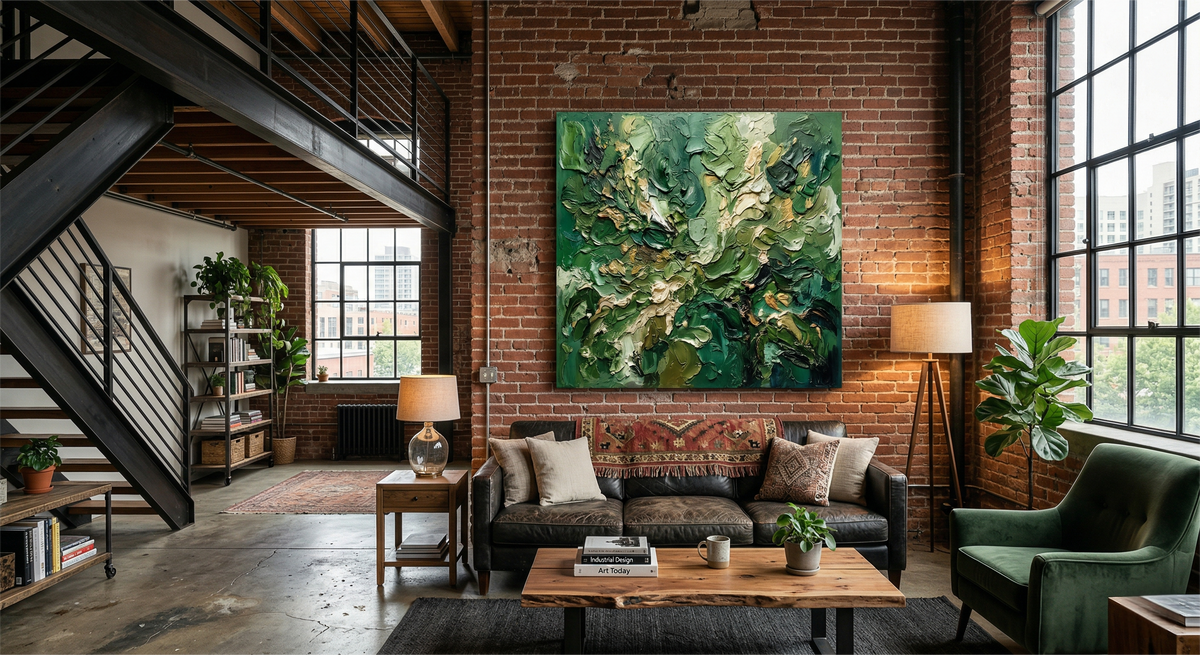 How to Incorporate Green Abstract Art into Any Interior Design Style | Rosemary Art Aesthetics