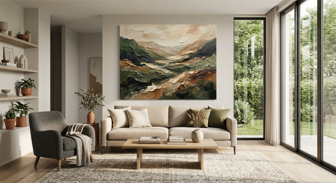 Finding the Perfect Color Match: How Hand-Painted Canvas Art Brightens Your Home | Rosemary Art Aesthetics