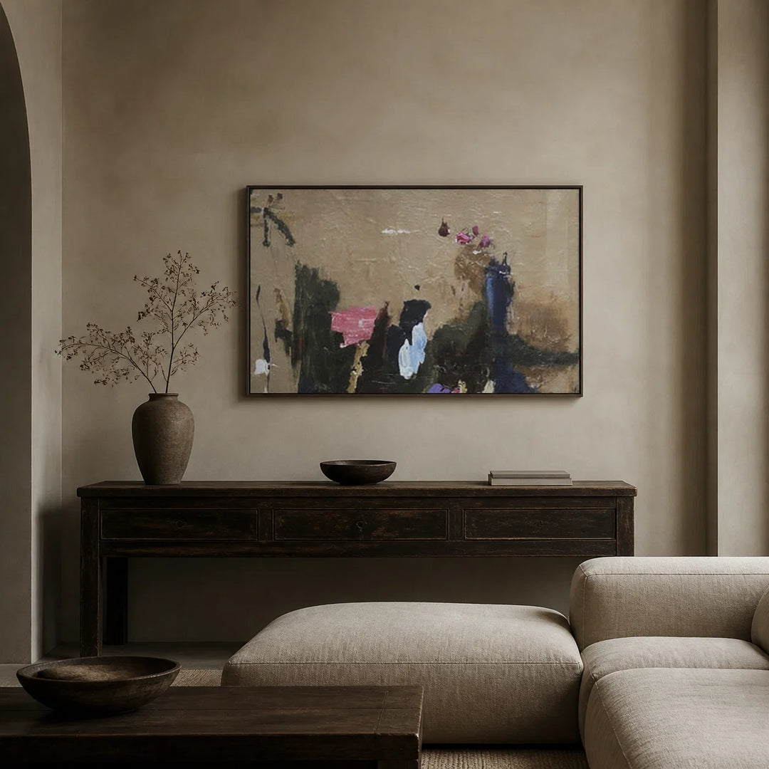 hand-painted abstract art