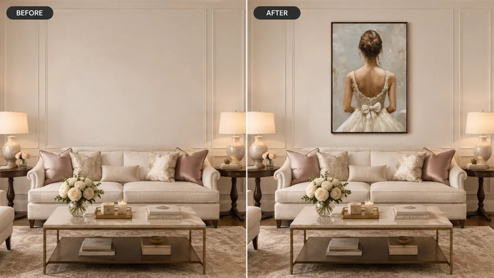 Elegant Bridal Back Portrait Painting TA