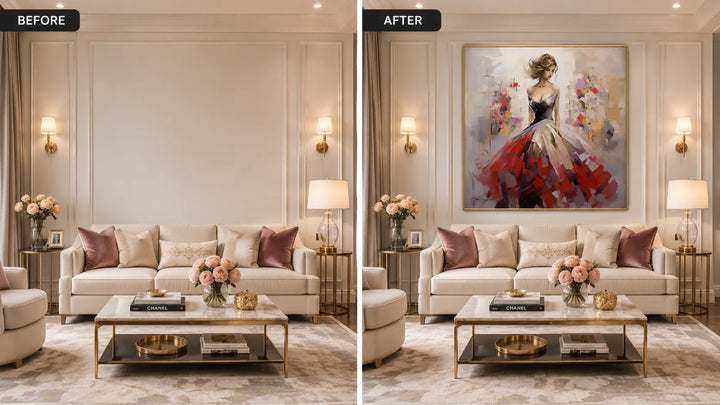 Elegant Woman Abstract Painting TA