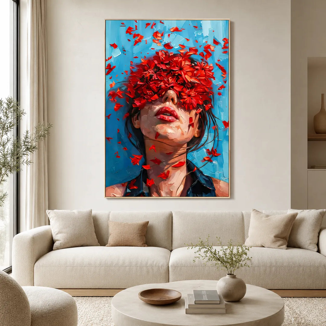 Tableau abstrait - Portrait floral TA