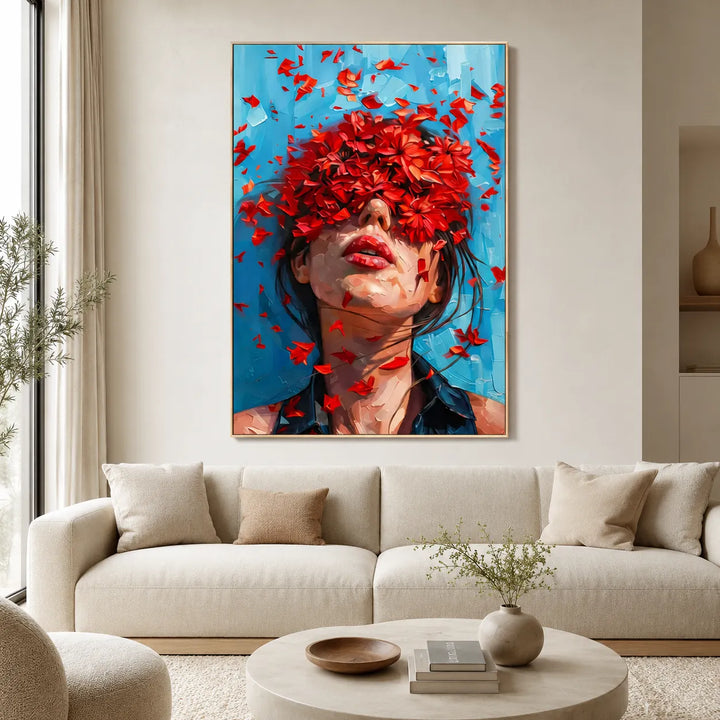 Tableau abstrait - Portrait floral TA
