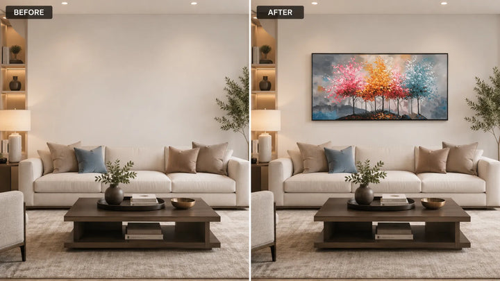 Colorful Abstract Tree Painting MT