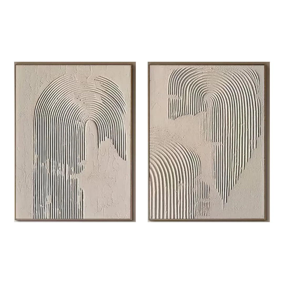 Minimalist Arch Line Diptych Canvas Print Neutral Wall TA