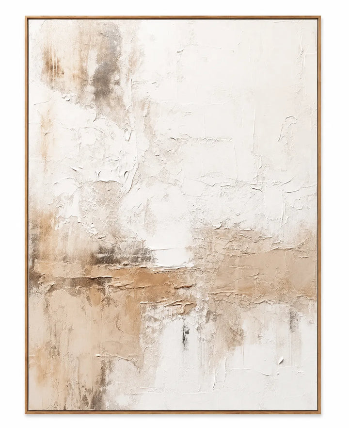 Neutral Abstract Oil Painting Canvas Wall Art AA
