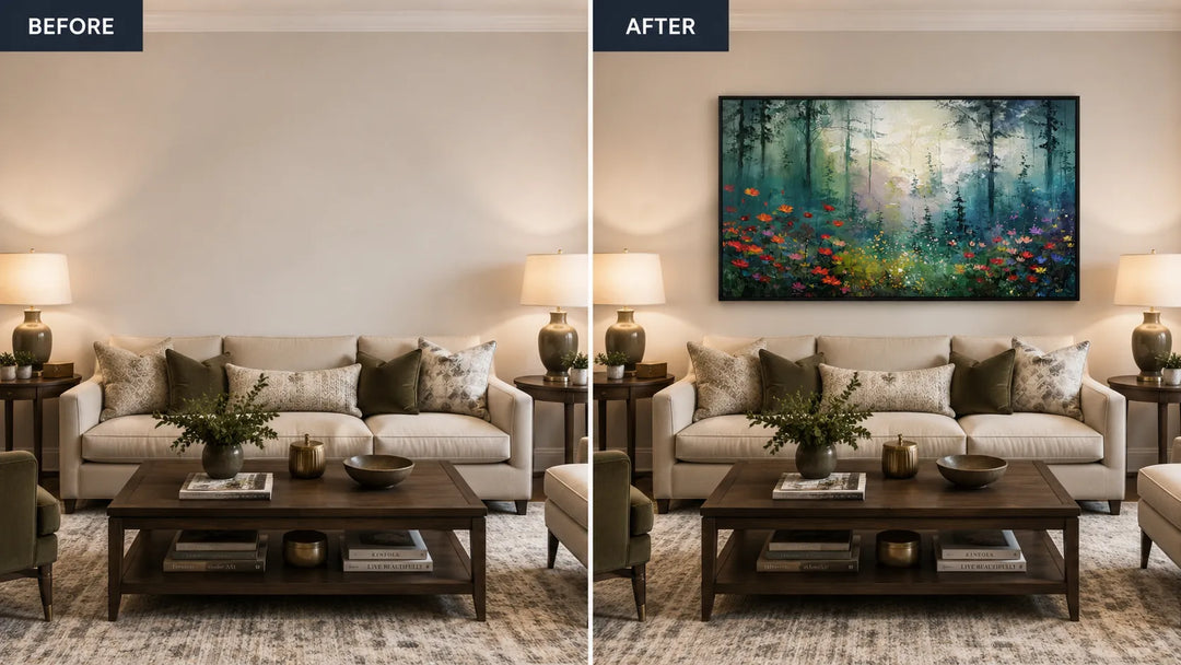 Forest Garden Wall Art – Enchanted Fantasy Landscape Painting ...