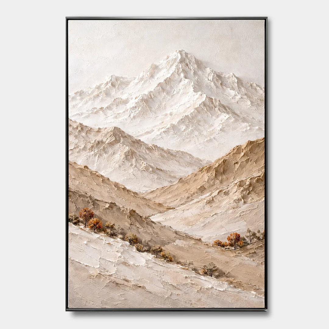 3D Mountain Abstract Oil Painting Vertical Wall Art HP