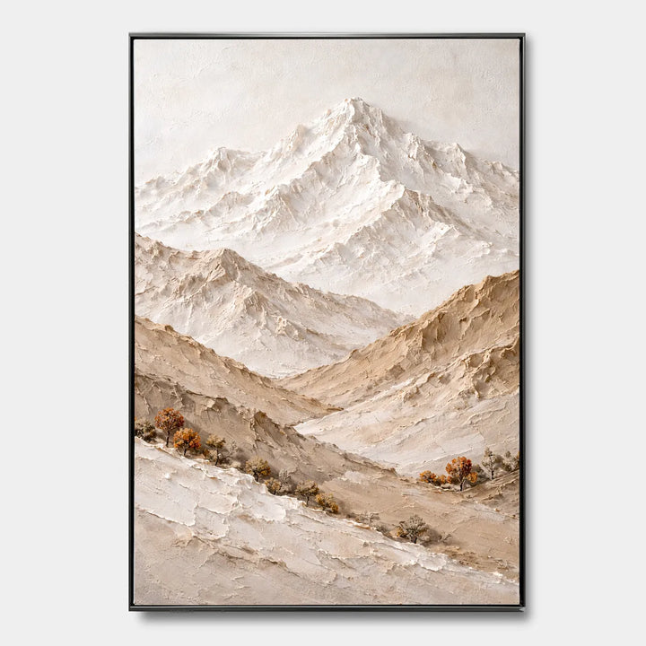 3D Mountain Abstract Oil Painting Vertical Wall Art HP