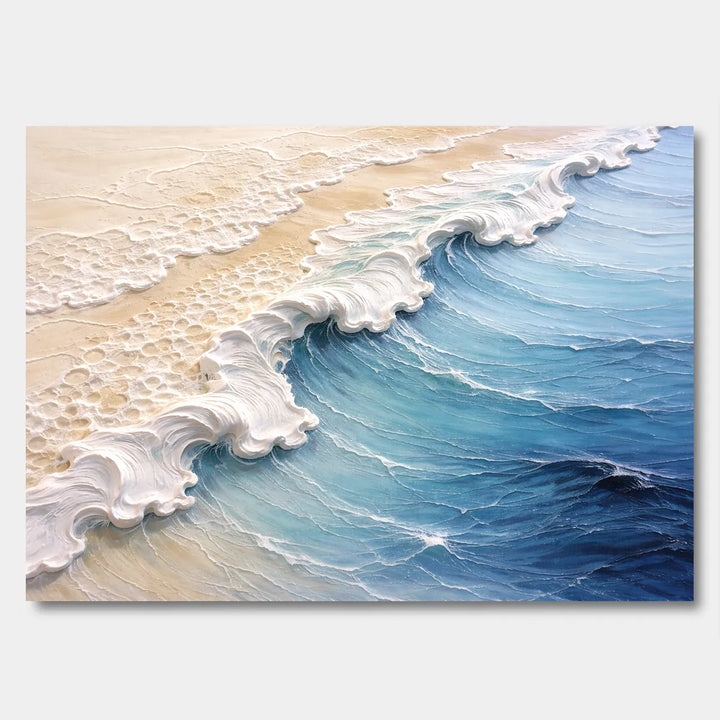 3D Crashing Wave Textured Ocean Oil Painting HP