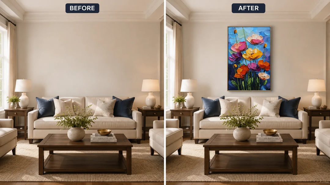 Azure Bloom Garden Painting AA