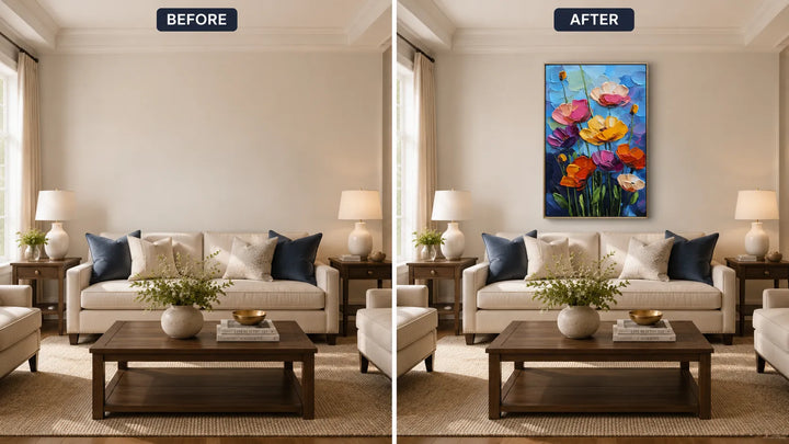 Azure Bloom Garden Painting AA