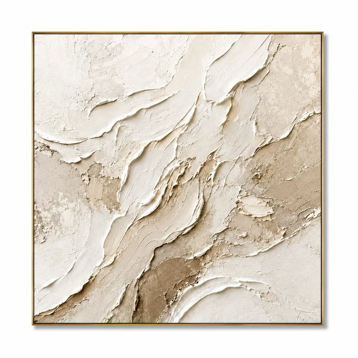 Neutral Textured Oil Painting Canvas Wall Art AA