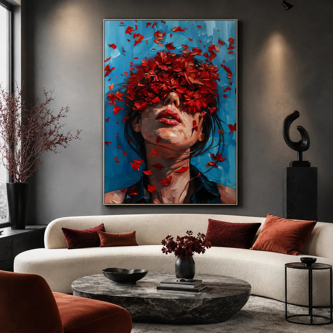 Tableau abstrait - Portrait floral TA