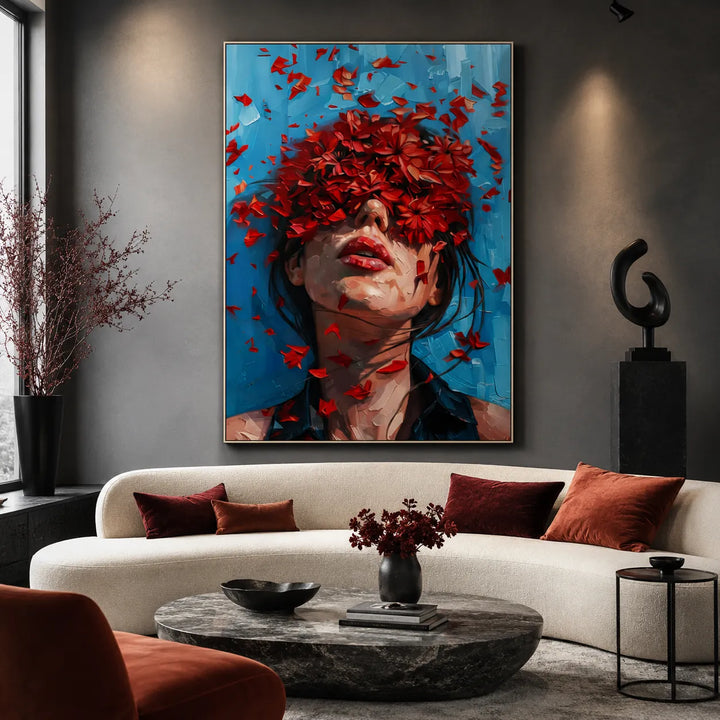 Tableau abstrait - Portrait floral TA