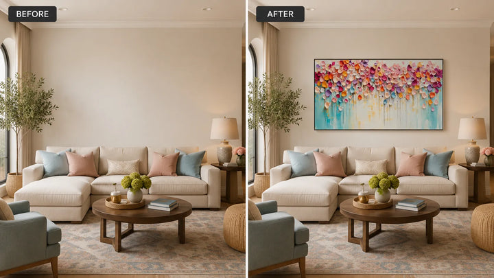 Pastel Floral Abstract Painting TA