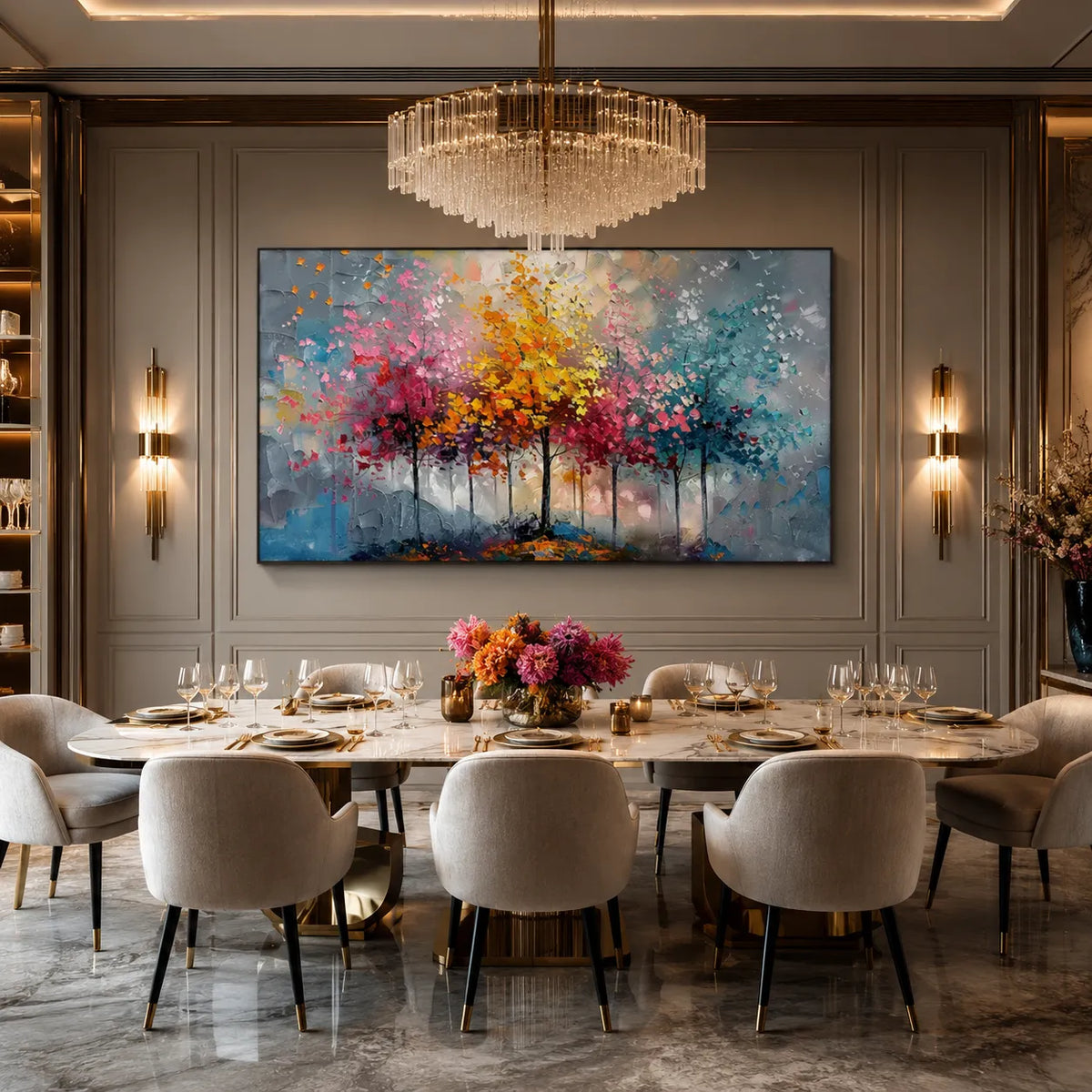 Colorful Abstract Tree Painting MT#2624