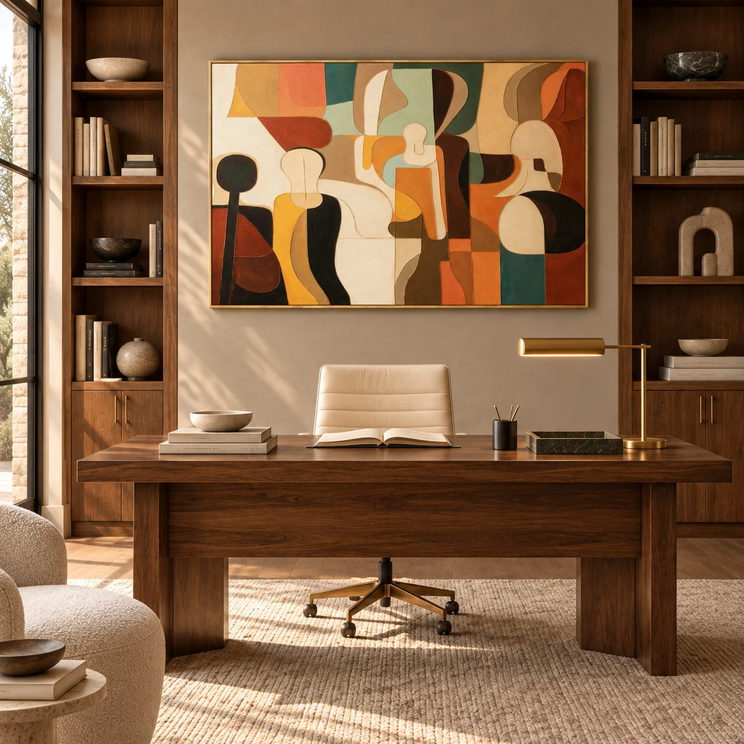 AA0609 gold frame in a closer medium home interior scene