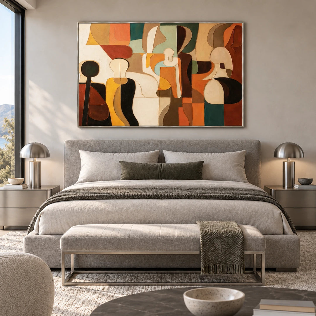 AA0609 silver frame in a closer medium home interior scene