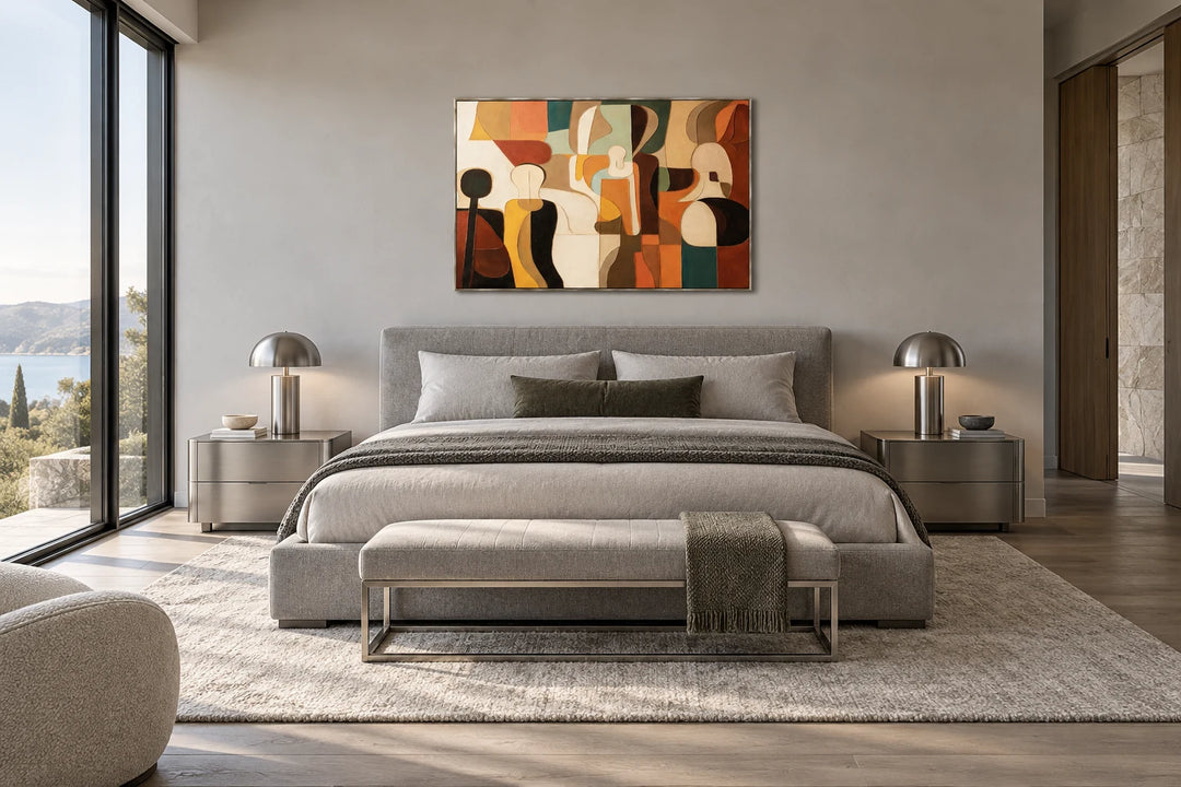 AA0609 silver frame in a complete home interior scene