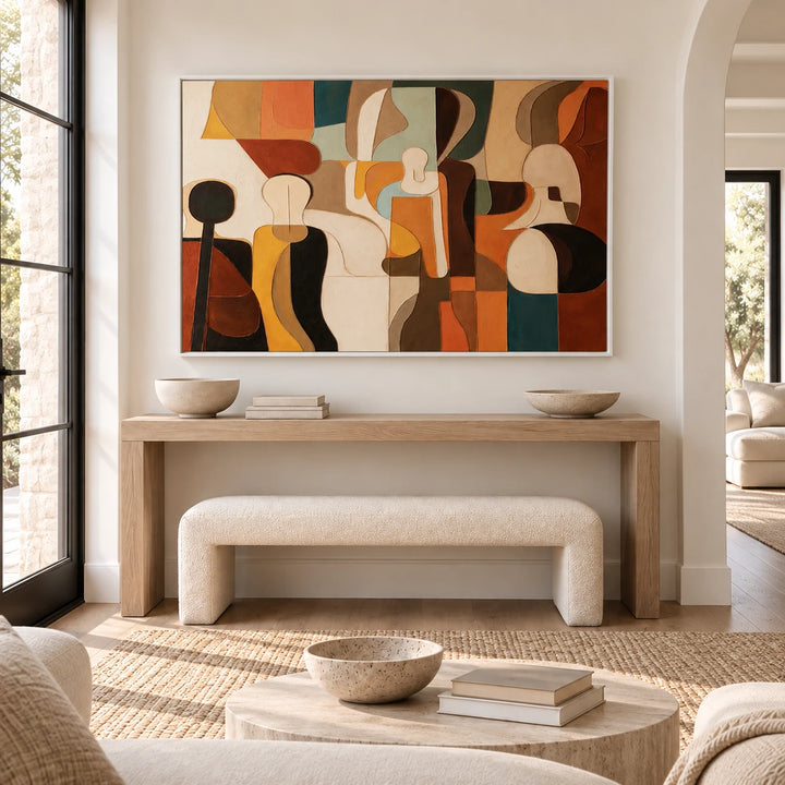 AA0609 white frame in a closer medium home interior scene