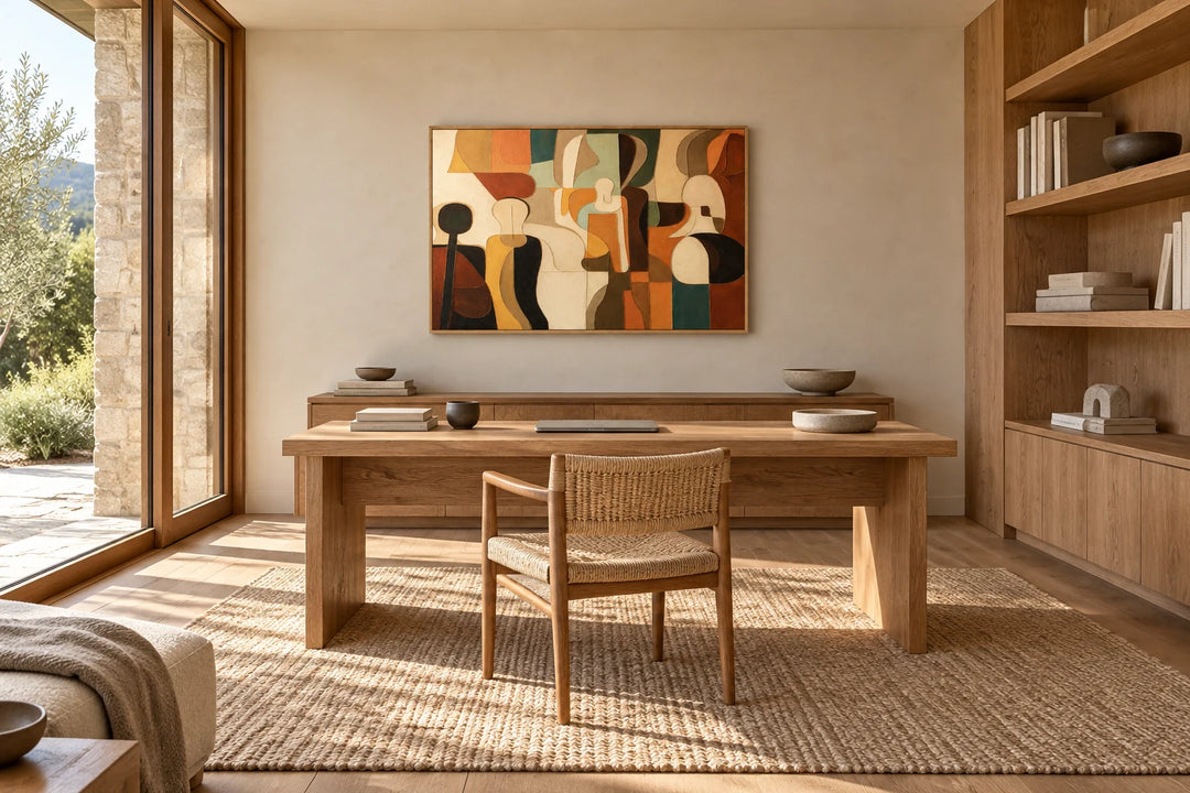 AA0609 wood frame in a complete home interior scene