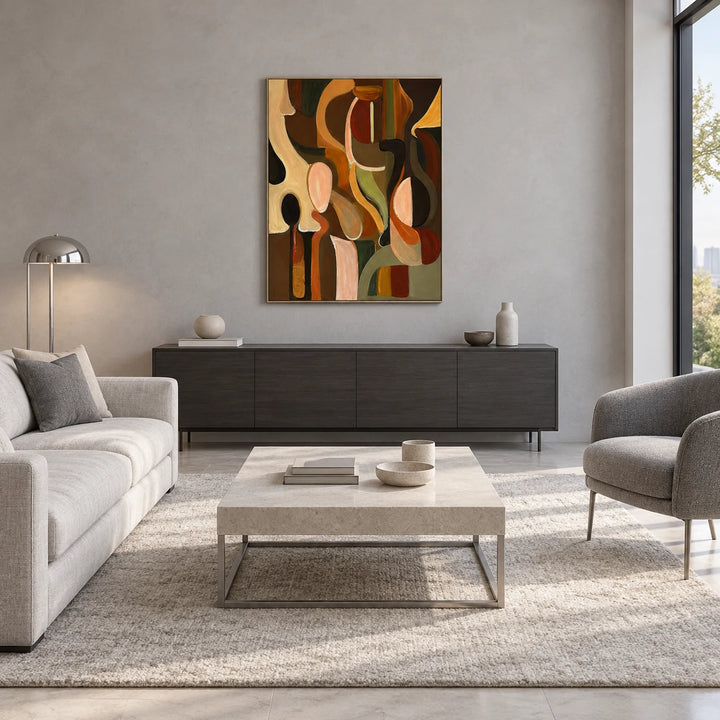 AA0614 silver frame in a complete home interior scene
