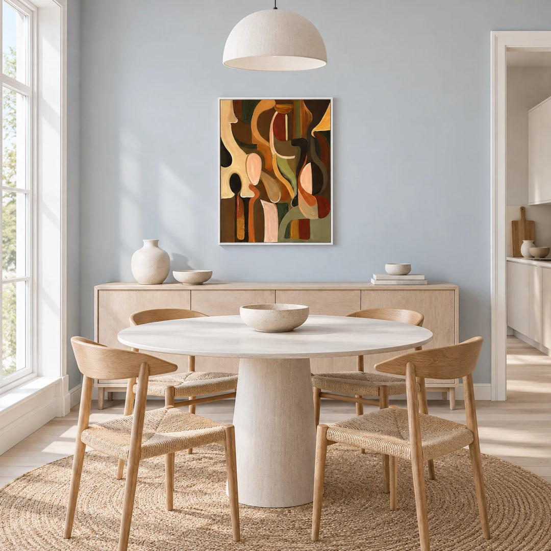 AA0614 white frame in a complete home interior scene