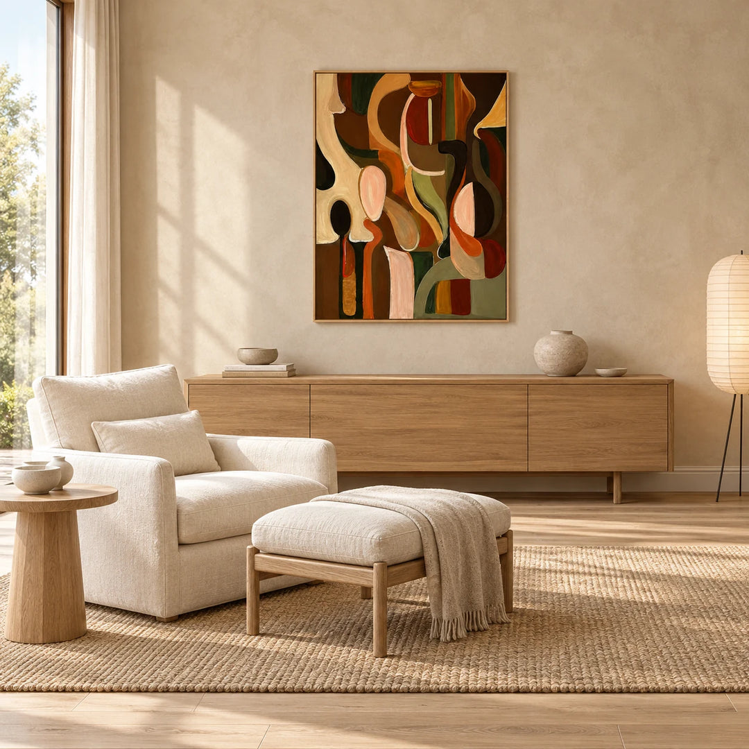 AA0614 wood frame in a complete home interior scene