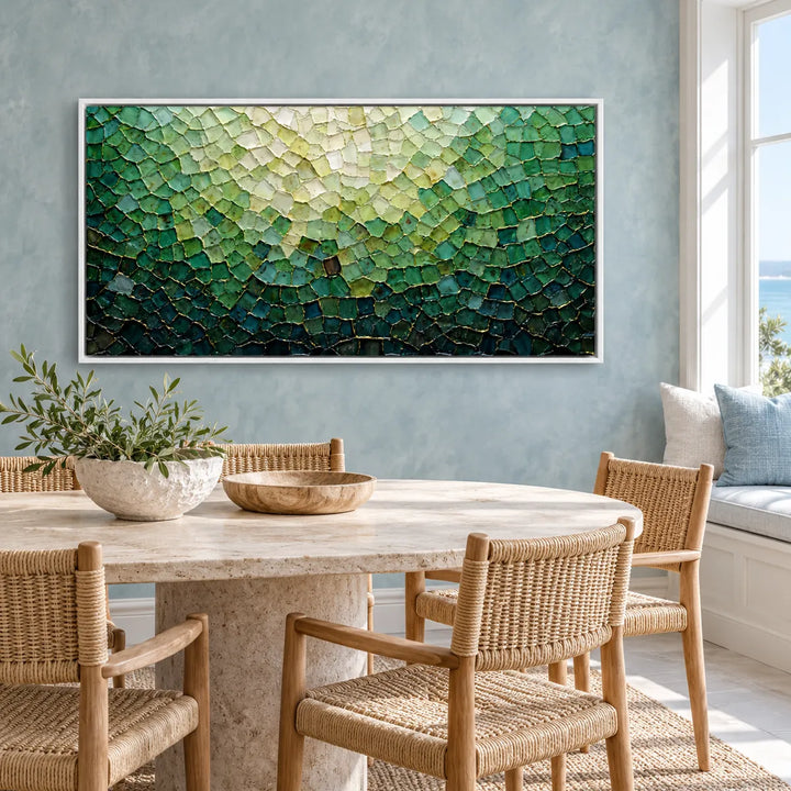 AA2303 white frame in a distinct closer medium home interior