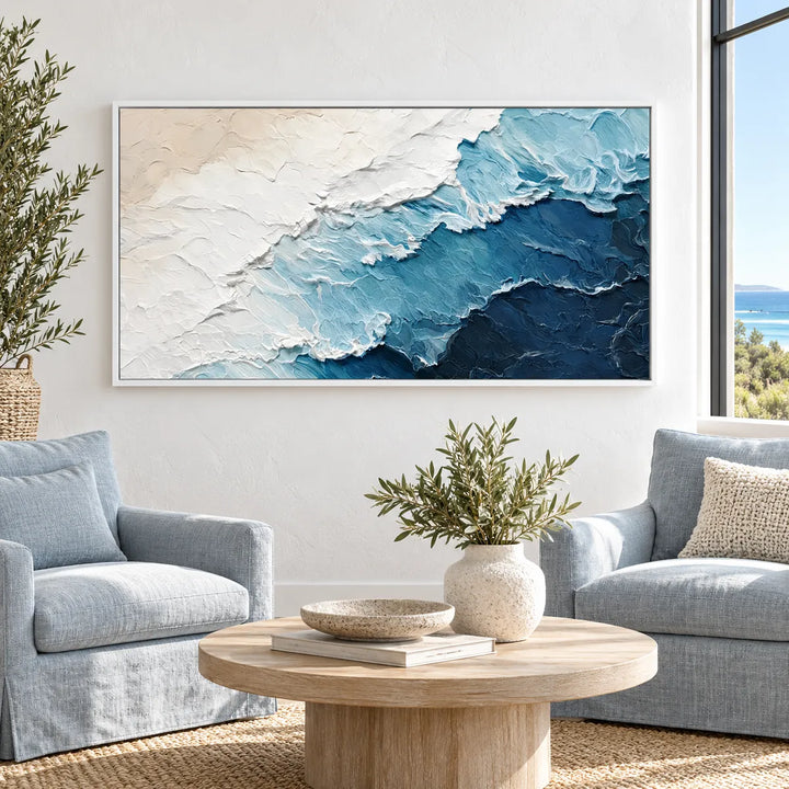 AA2306 white frame in a distinct closer medium home interior