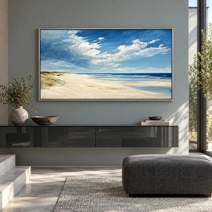 AA2308 silver frame in a distinct closer medium home interior