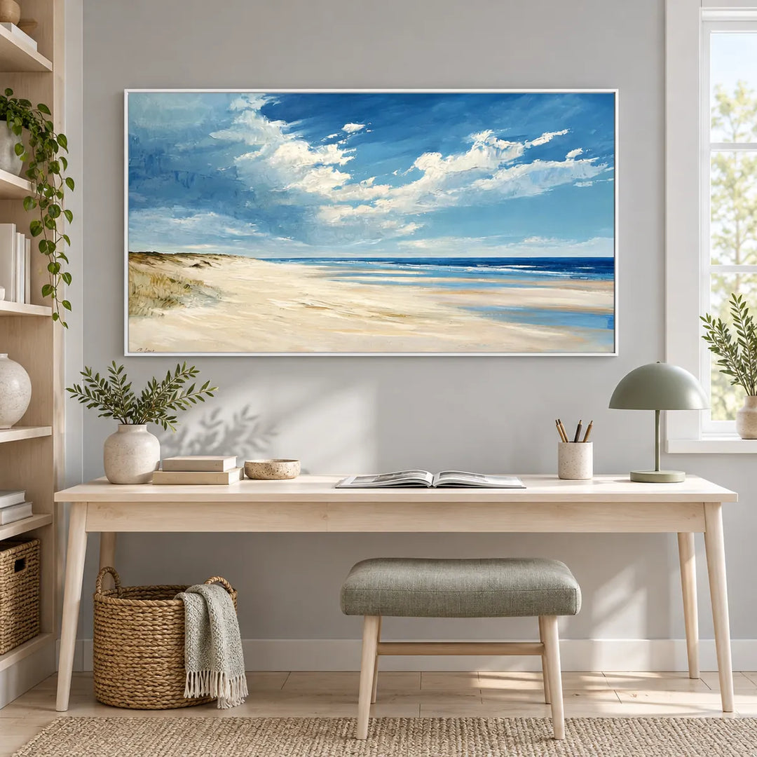 AA2308 white frame in a distinct closer medium home interior