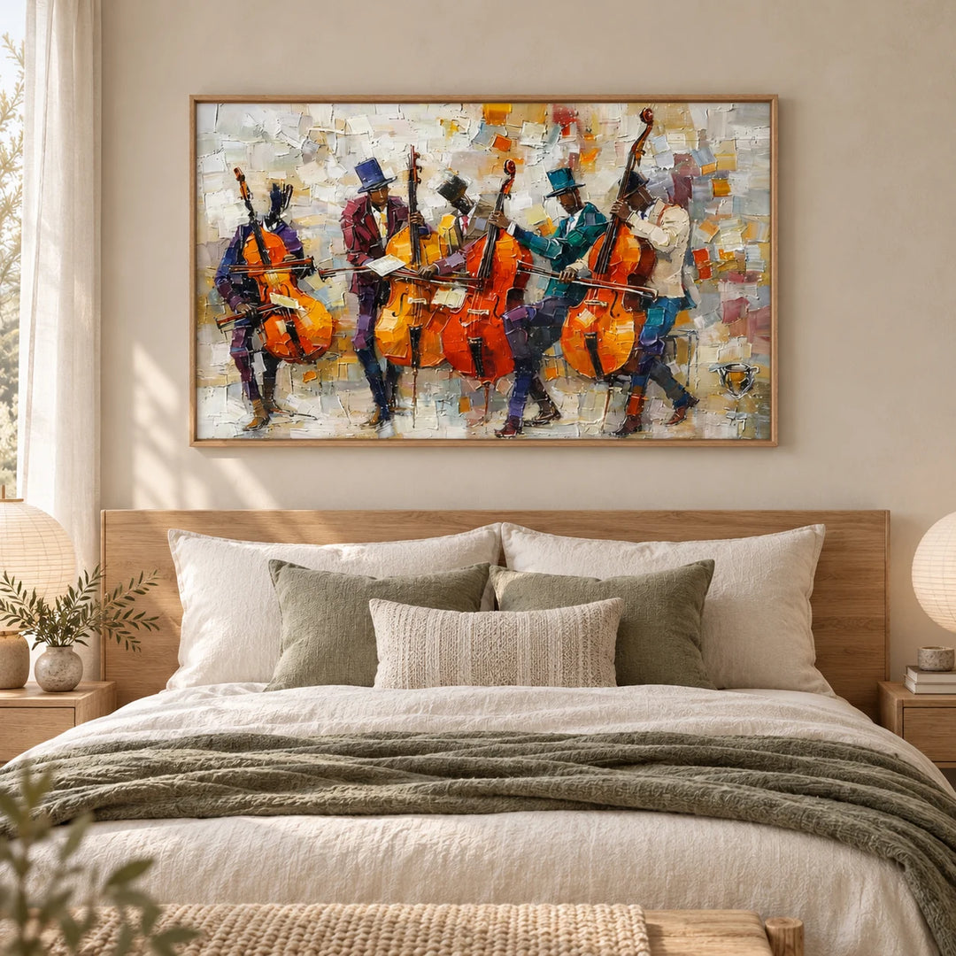 AA2309 wood frame in a styled home interior, approved medium scene