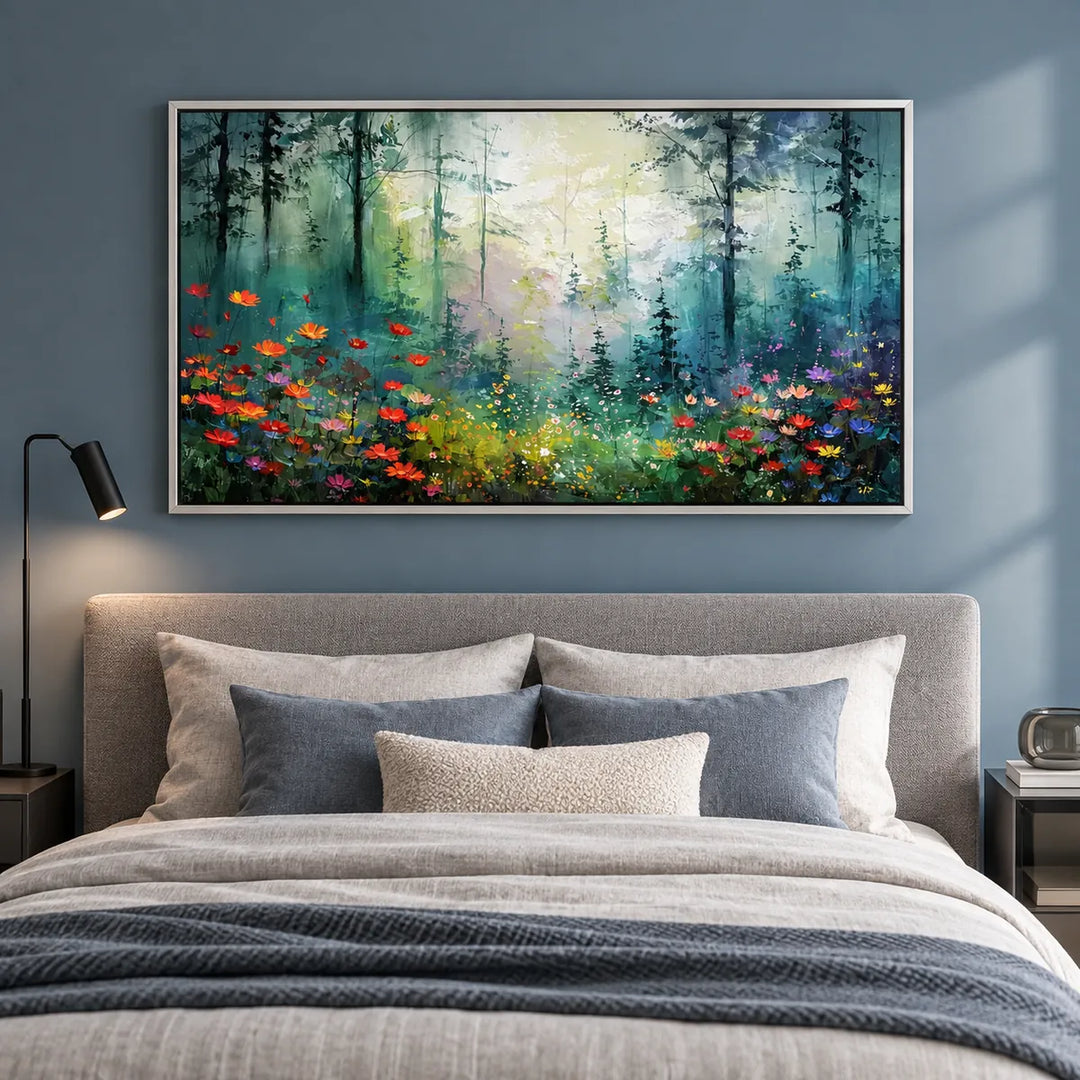 AA2313 silver frame in a distinct closer medium home interior