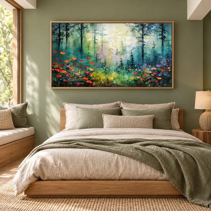 AA2313 wood frame in a distinct closer medium home interior