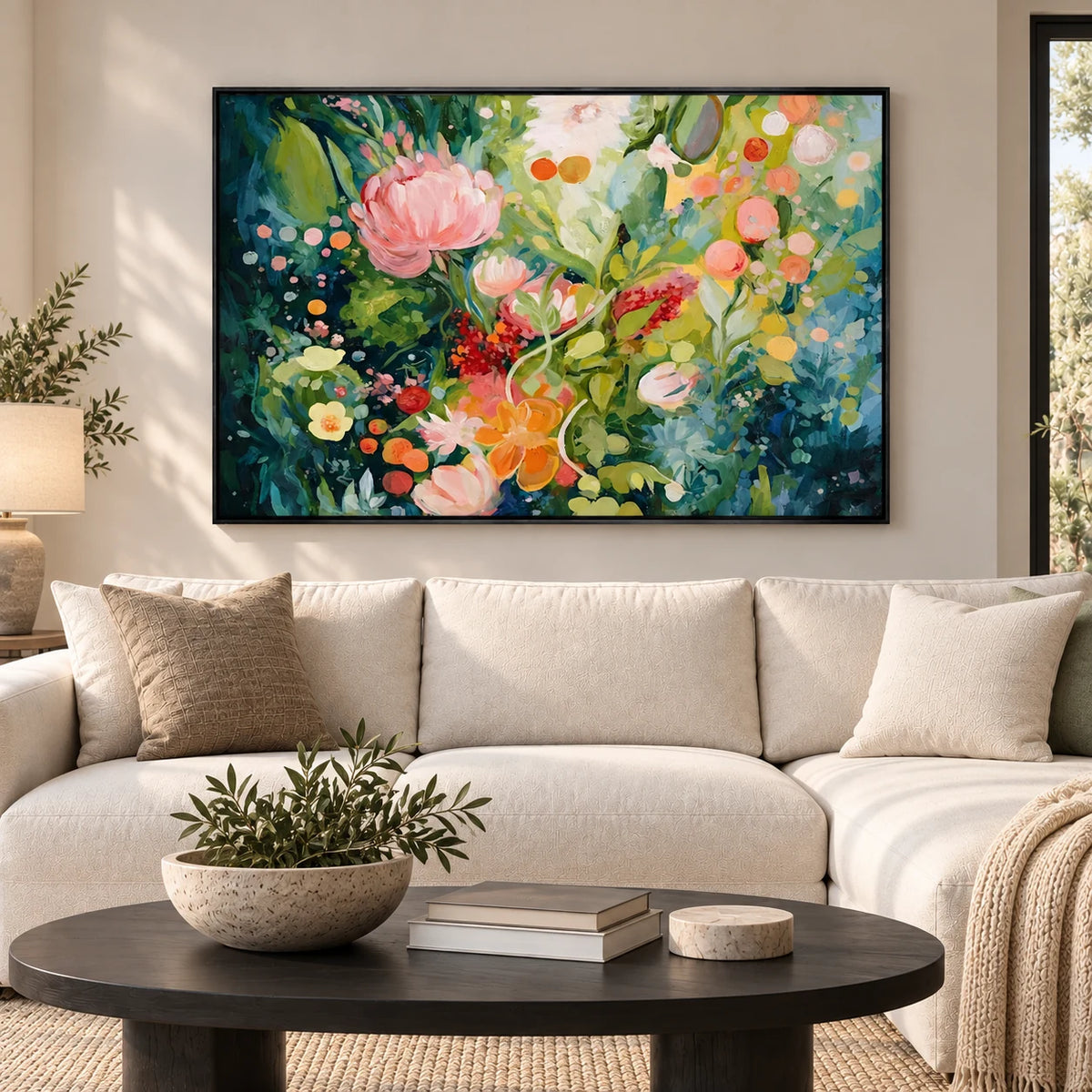 Garden Glow Floral Painting AA#2314 — Existing room preview room preview