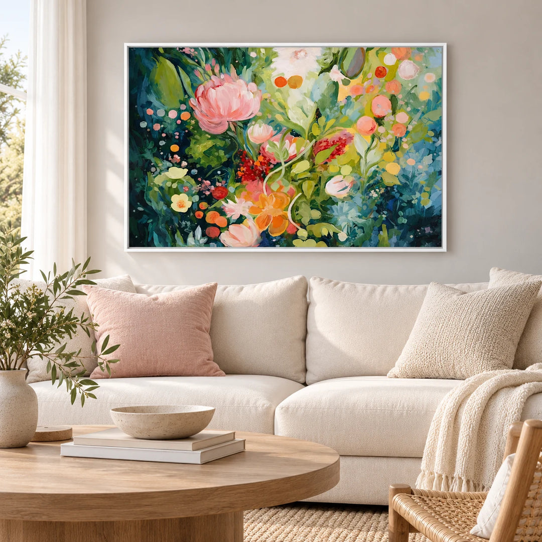 AA2314 white frame in a styled home interior, approved medium scene