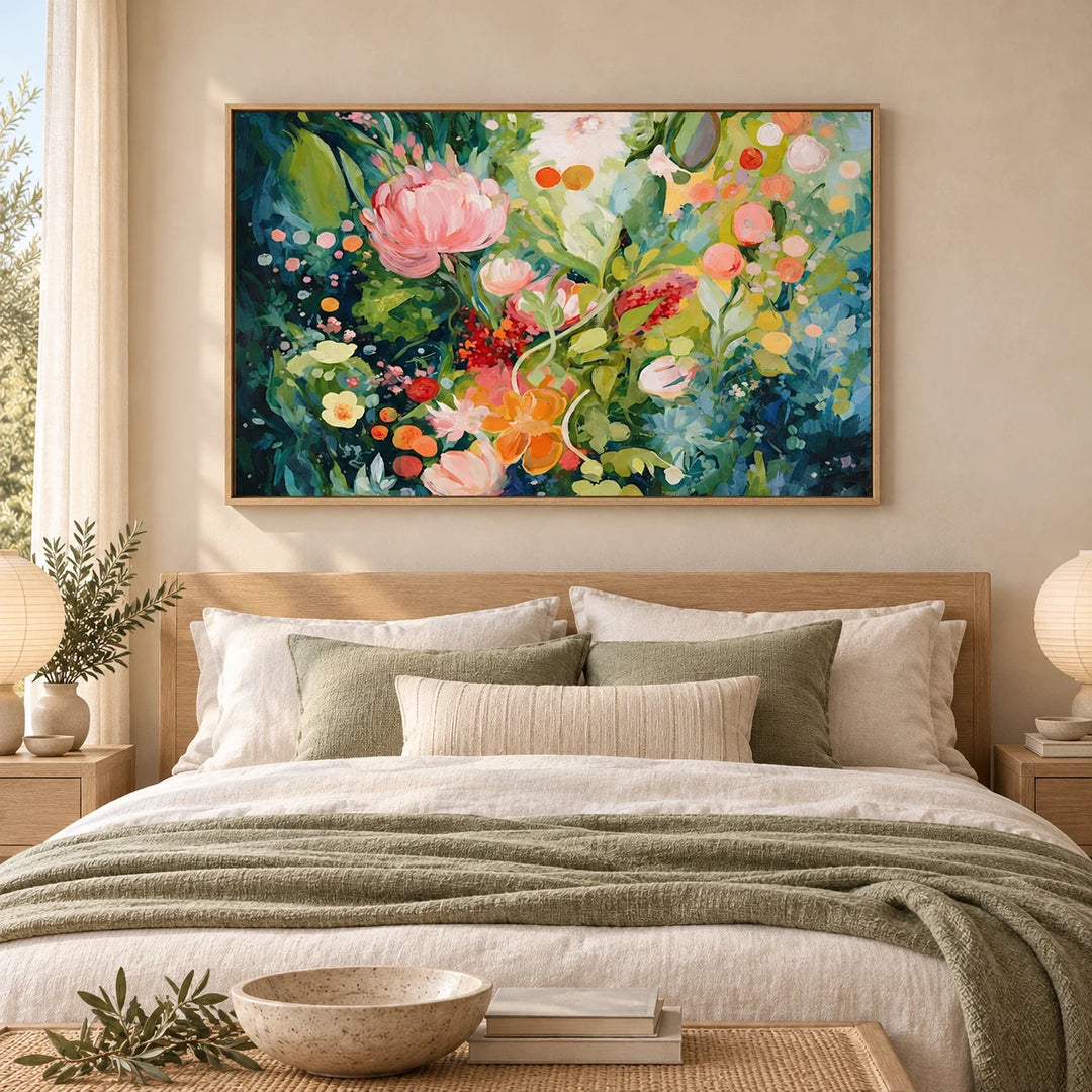 AA2314 wood frame in a styled home interior, approved medium scene