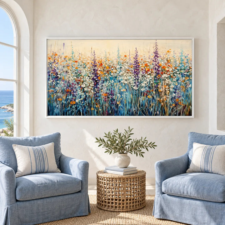 AA2317 white frame in a distinct closer medium home interior