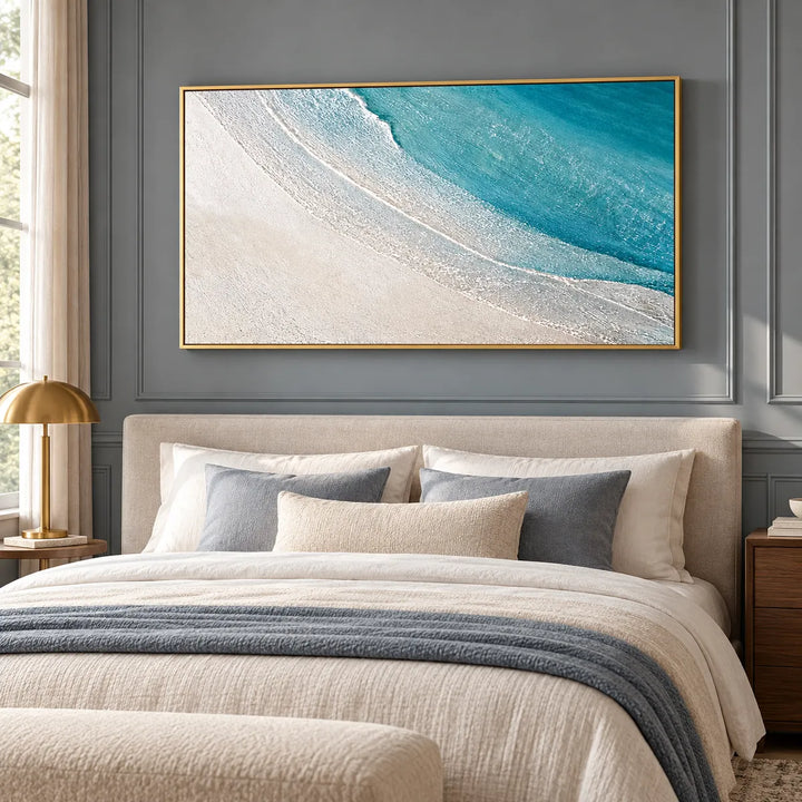 AA2320 gold frame in a distinct closer medium home interior