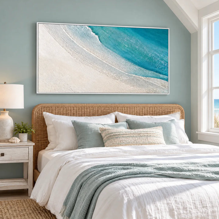 AA2320 white frame in a distinct closer medium home interior