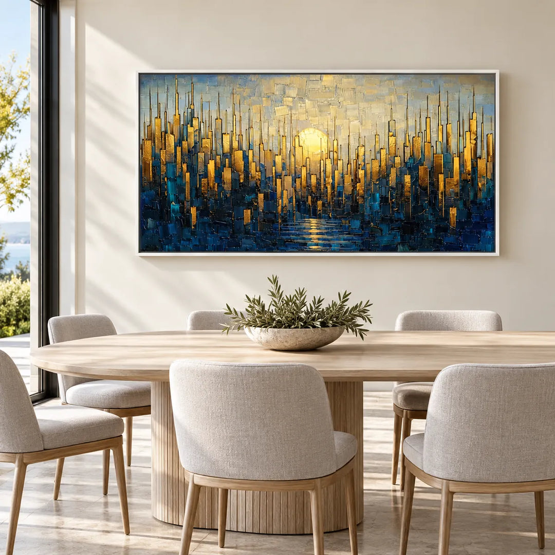 AA2322 white frame in a distinct closer medium home interior