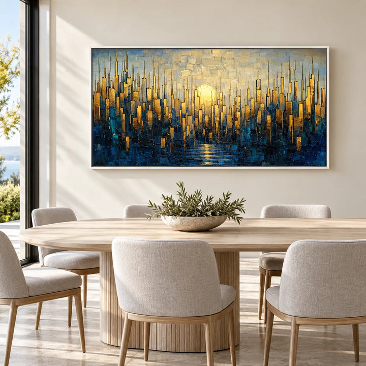 AA2322 white frame in a distinct closer medium home interior