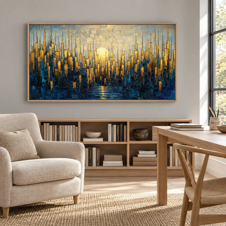 AA2322 wood frame in a distinct closer medium home interior