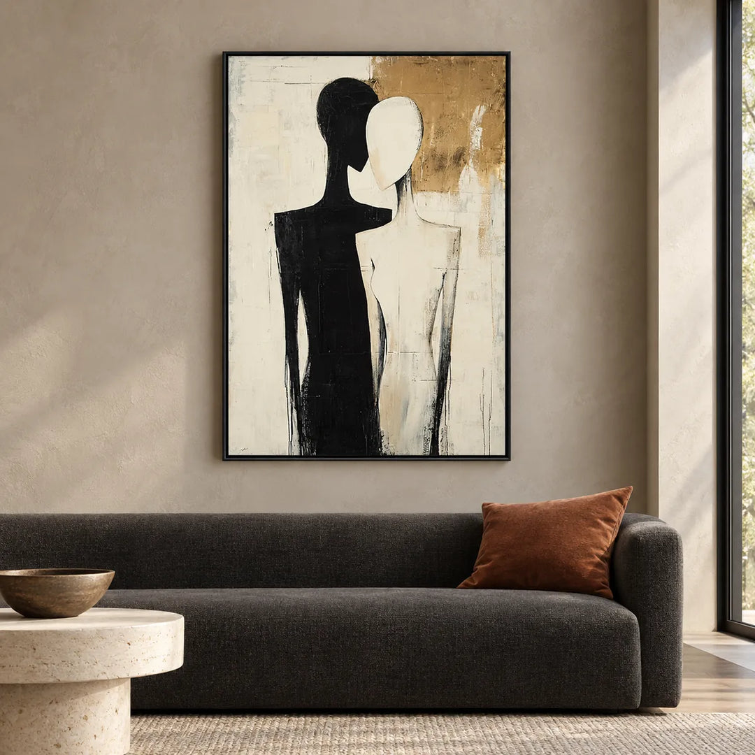 AA2324 black frame in a distinct closer medium home interior